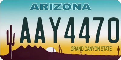 AZ license plate AAY4470