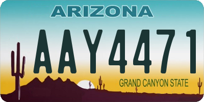AZ license plate AAY4471