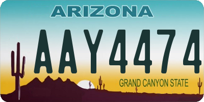 AZ license plate AAY4474