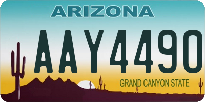 AZ license plate AAY4490