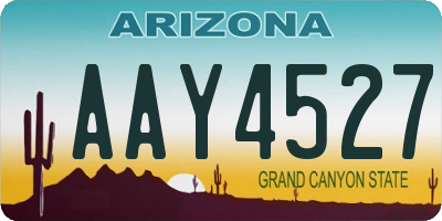 AZ license plate AAY4527