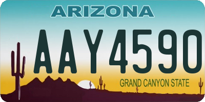 AZ license plate AAY4590