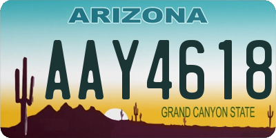 AZ license plate AAY4618