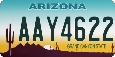 AZ license plate AAY4622