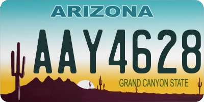 AZ license plate AAY4628