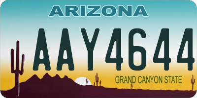 AZ license plate AAY4644