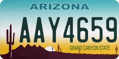 AZ license plate AAY4659