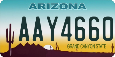 AZ license plate AAY4660