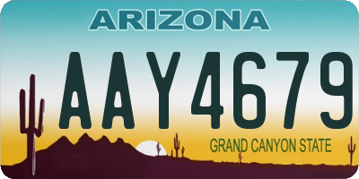 AZ license plate AAY4679