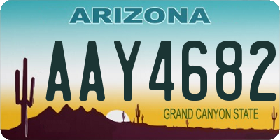 AZ license plate AAY4682