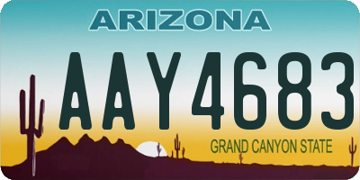 AZ license plate AAY4683