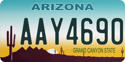 AZ license plate AAY4690