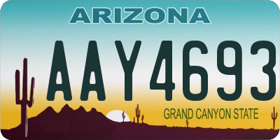 AZ license plate AAY4693