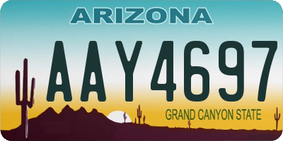 AZ license plate AAY4697