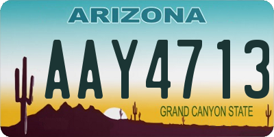 AZ license plate AAY4713