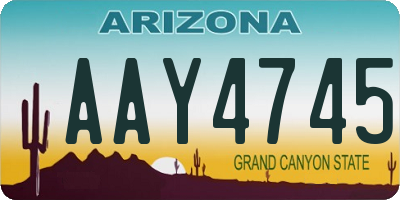 AZ license plate AAY4745
