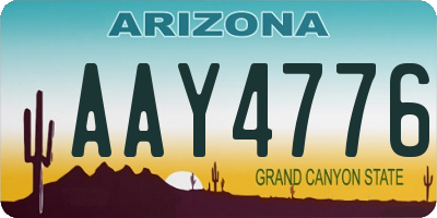 AZ license plate AAY4776