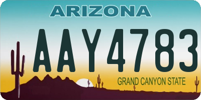 AZ license plate AAY4783