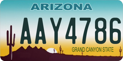 AZ license plate AAY4786
