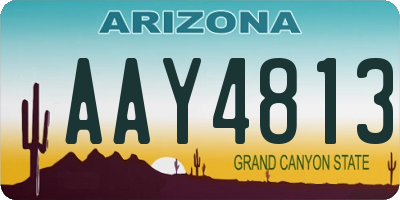 AZ license plate AAY4813
