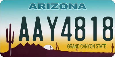 AZ license plate AAY4818