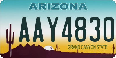 AZ license plate AAY4830