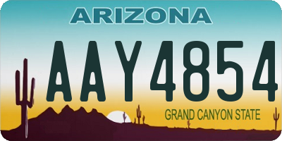 AZ license plate AAY4854