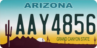 AZ license plate AAY4856
