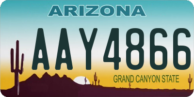 AZ license plate AAY4866