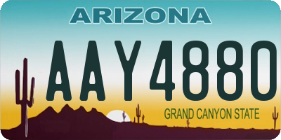 AZ license plate AAY4880