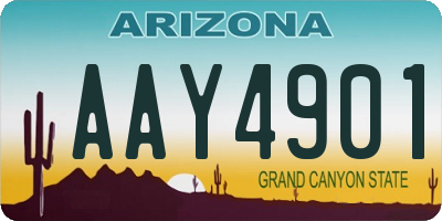 AZ license plate AAY4901