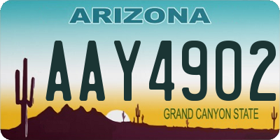 AZ license plate AAY4902