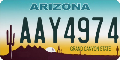 AZ license plate AAY4974
