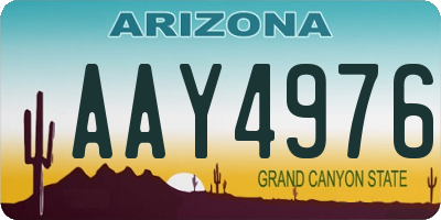 AZ license plate AAY4976