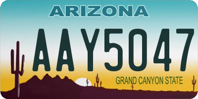 AZ license plate AAY5047
