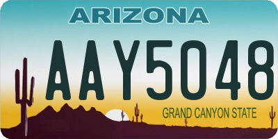 AZ license plate AAY5048