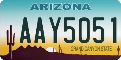 AZ license plate AAY5051