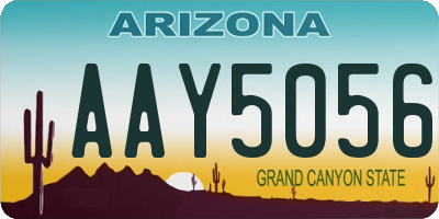 AZ license plate AAY5056