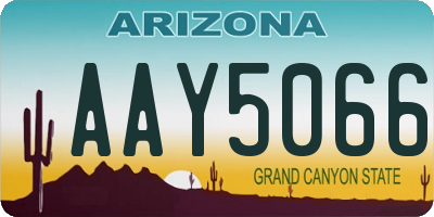 AZ license plate AAY5066