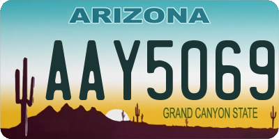 AZ license plate AAY5069