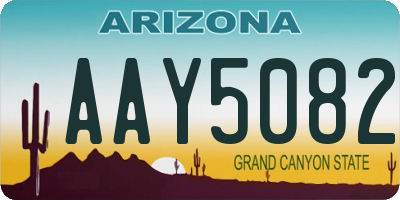 AZ license plate AAY5082