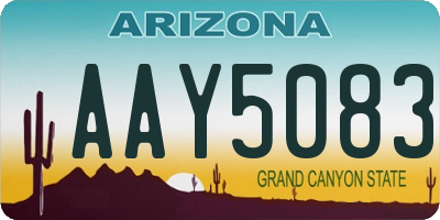 AZ license plate AAY5083