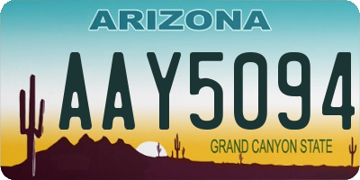 AZ license plate AAY5094