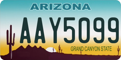 AZ license plate AAY5099