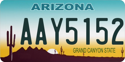 AZ license plate AAY5152