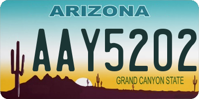 AZ license plate AAY5202