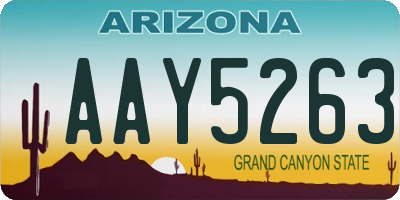 AZ license plate AAY5263