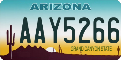 AZ license plate AAY5266
