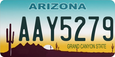 AZ license plate AAY5279
