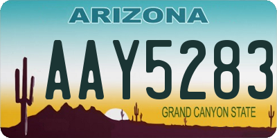 AZ license plate AAY5283